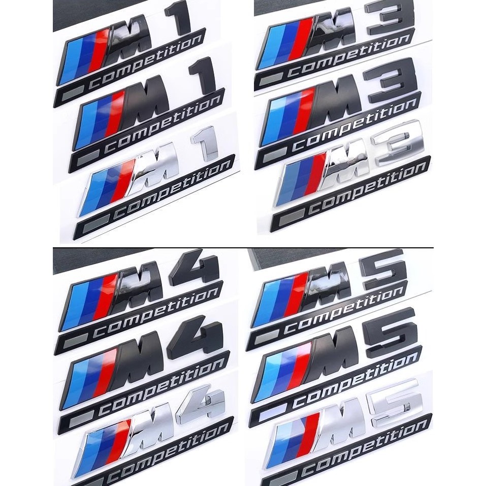 Bmw ภายนอก Trim Tricolor สไตล์ M โลโก้ศูนย์ตารางป้าย ABS วัสดุสําหรับ 3 Series M1 M2 M3 M4 M5 M6 M7 M8 Trunk สติกเกอร์