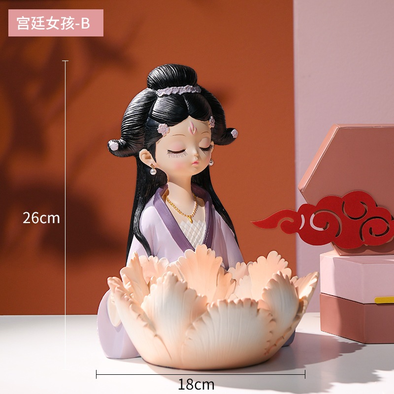 อลิซสาวห้องนั่งเล่นสก์ท็อปทางเข้าที่เก็บกุญแจถาดเครื่องประดับตกแต่งบ้านของขวัญวันเกิดงานแต่งงาน