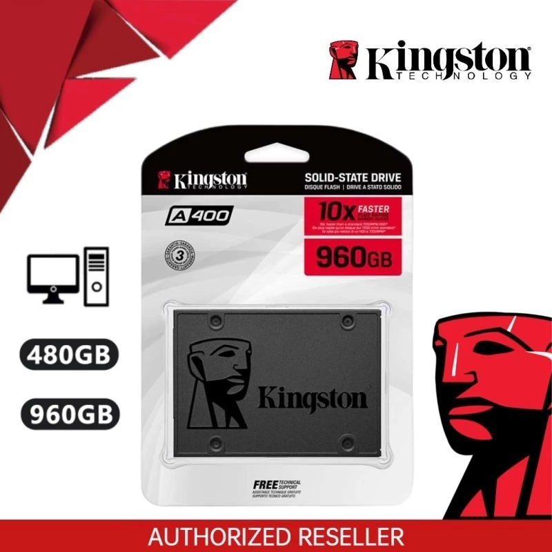 Kingston SSD 480GB 960GB Solid State Drive SATA3 ฮาร์ดดิสก์ 2.5 นิ้วสําหรับแล็ปท็อปเดสก์ท็อป