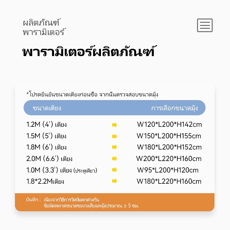 FDM มุ้งกันยุง 2 ประตู 4 ฟุต 5 ฟุต 6 ฟุต thumbnail 7