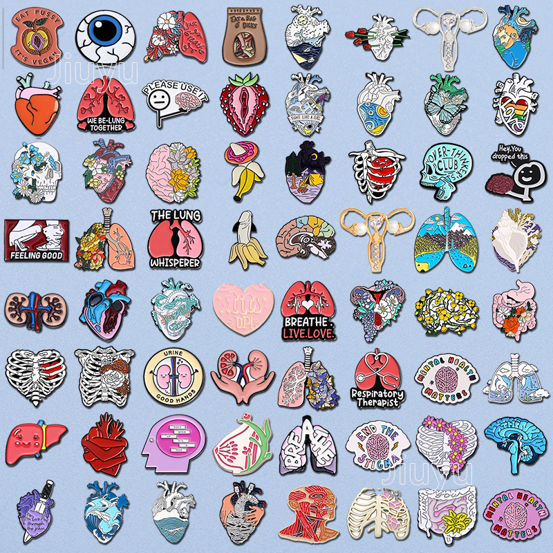 เข็มกลัด รูปดอกไม้ หัวใจ หลากสี สร้างสรรค์ เครื่องประดับ สําหรับนักเรียน หมอ พยาบาล