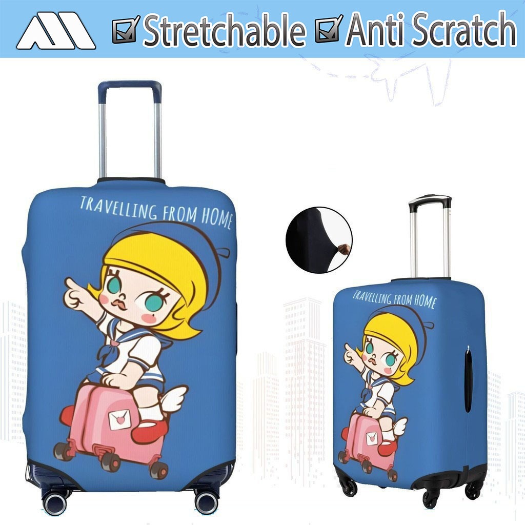 ผ้าคลุมกระเป๋าเดินทาง ผ้าสแปนเด็กซ์ แบบยืดหยุ่น ยืดหยุ่น MOLLY Travel Luggage Cover 18-32 นิ้ว PMA146