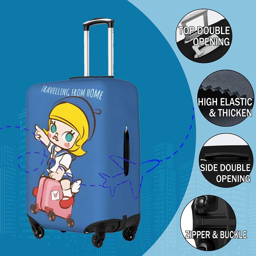 ผ้าคลุมกระเป๋าเดินทาง ผ้าสแปนเด็กซ์ แบบยืดหยุ่น ยืดหยุ่น MOLLY Travel Luggage Cover 18-32 นิ้ว PMA146