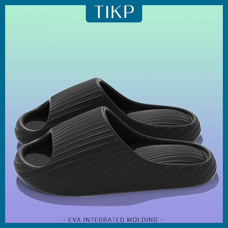 Tikp Stepping on Shit รองเท้าแตะผู้หญิง Anti-slip ทนต่อการสึกหรอหนา soled eva Bath ในร่มผู้ชายรองเท้าแตะห้องน้ําขนาด 36-45