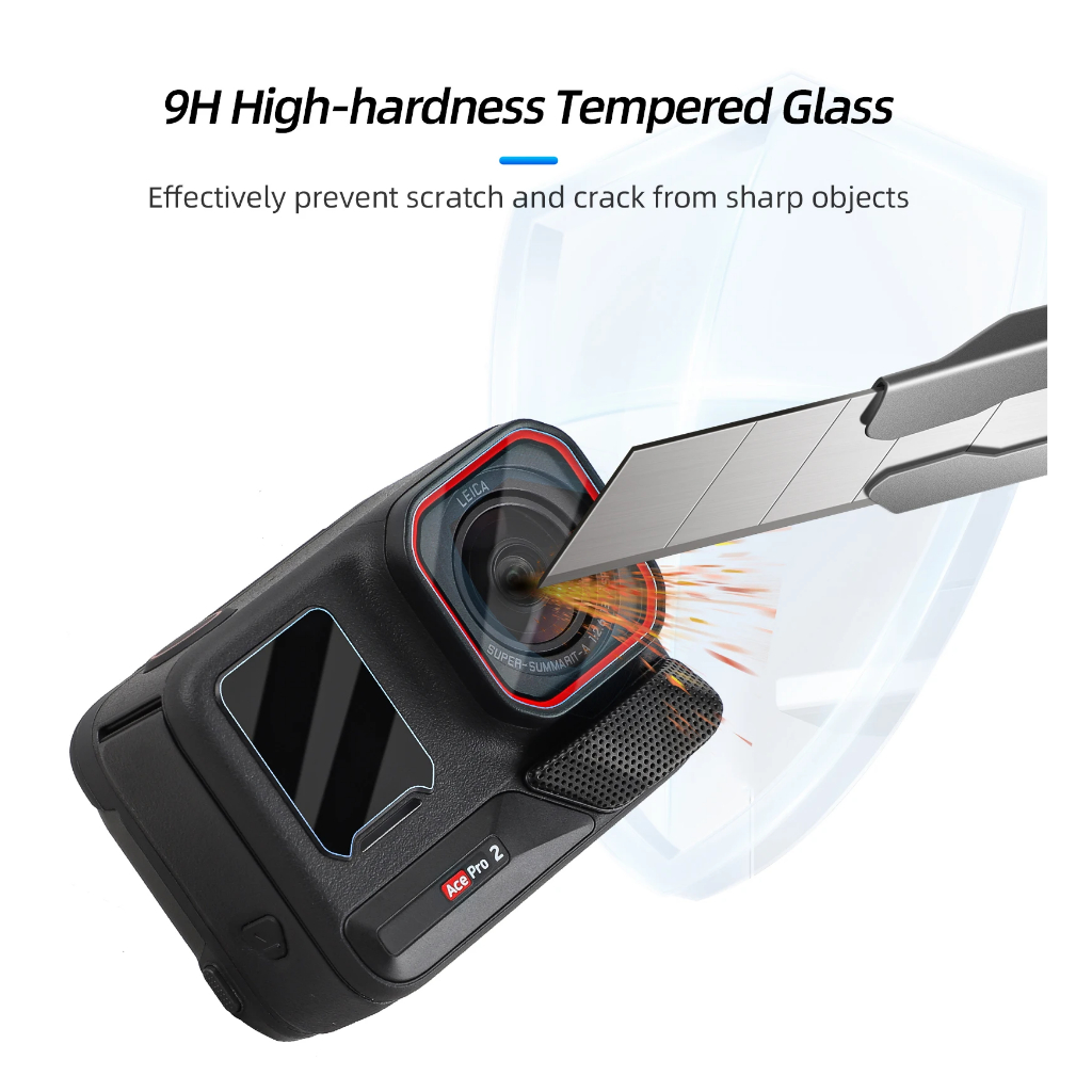 【ร้านไทย】Sunylife 9H เลนส์ป้องกันฟิล์มสําหรับ Insta360 Ace Pro2 ระเบิด Anti-scrach Protector Flim สําหรับ Insta360 Ace Pro 2 อุปกรณ์เสริมกล้อง
