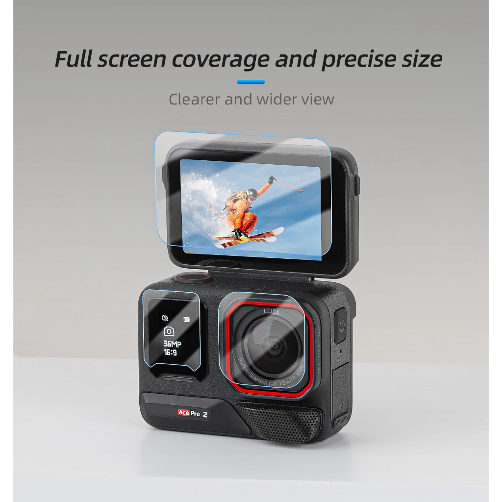 【ร้านไทย】Sunylife 9H เลนส์ป้องกันฟิล์มสําหรับ Insta360 Ace Pro2 ระเบิด Anti-scrach Protector Flim สําหรับ Insta360 Ace Pro 2 อุปกรณ์เสริมกล้อง
