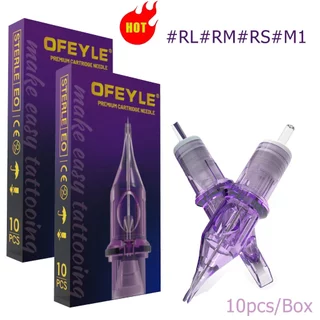 เข็มสักถาวร RL RM RS M1 แบบใช้แล้วทิ้ง สําหรับเครื่องสักโรตารี่ 10 ชิ้น ต่อกล่อง