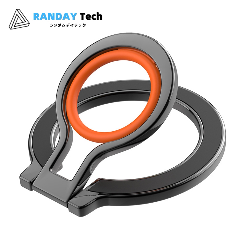 Magnetic Phone Ring Grip Phone Deck Stand Holder Griptok with Silicone Ring เข้ากันได้กับ iPhone 16/15/14/13/12 Series