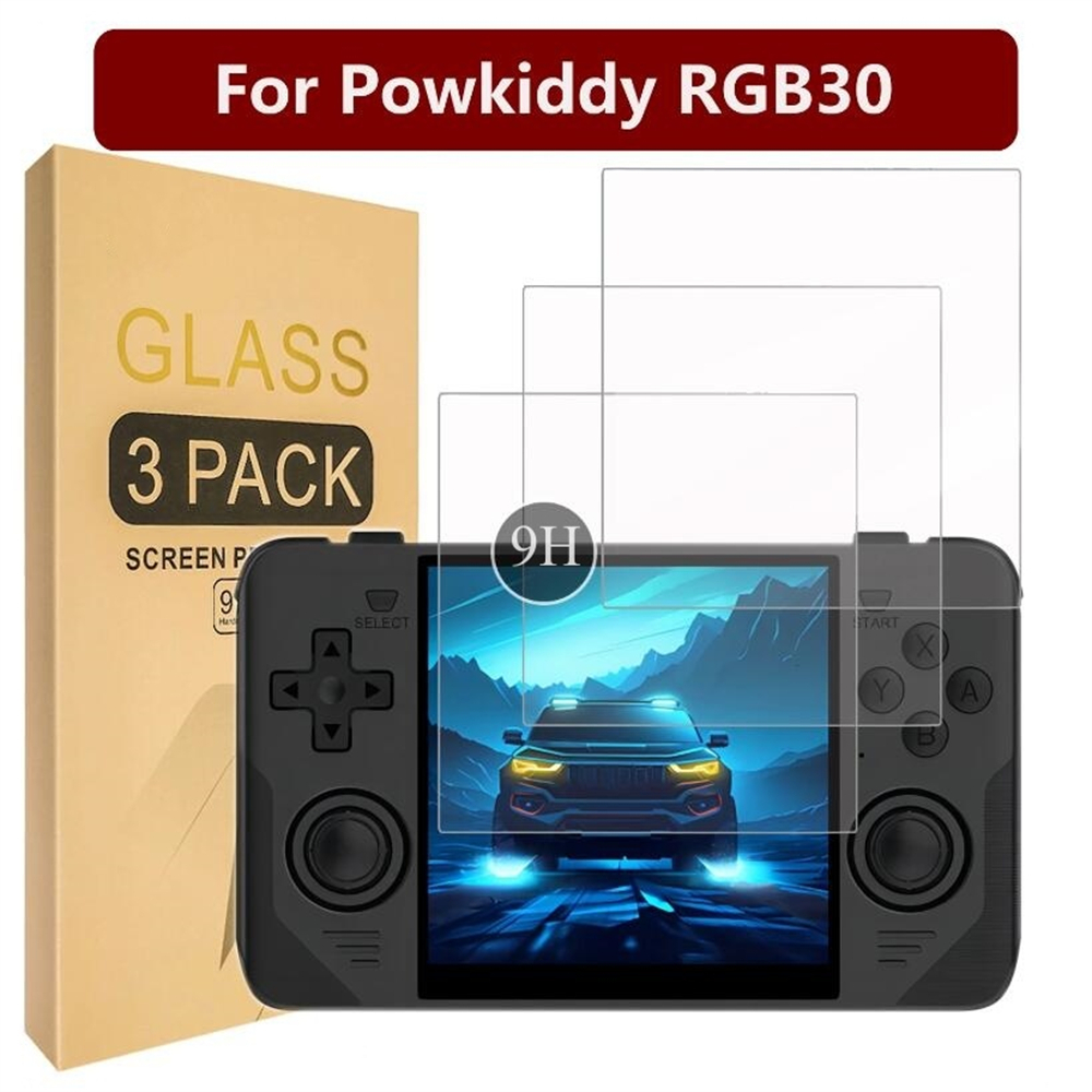 ฟิล์มกันรอยหน้าจอสําหรับ Powkiddy RGB30 gaming console ฟิล์มกันรอยหน้าจอมือถือ 4 นิ้ว 9H ฟิล์มความละเอียดสูง Clear Tempered Glass