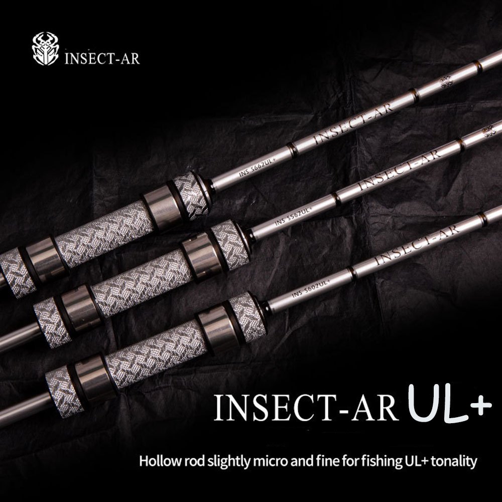 INSECT-WHITE Fast Action UL Fishing Rod 1.5m-1.98m High Carbon Tip ยืดหยุ่น Prawn Spinning Rod