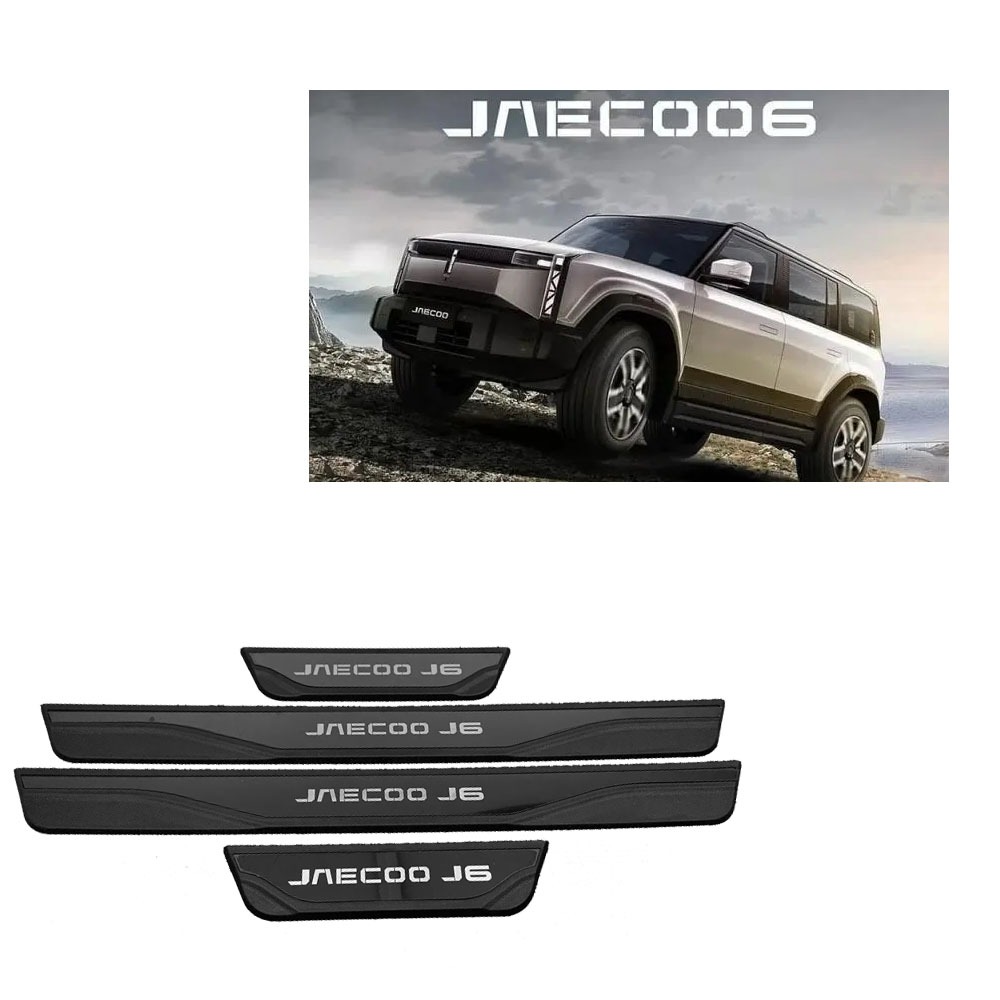 แถบธรณีประตูด้านข้างสําหรับ Jaecoo J6 6 รถอุปกรณ์เสริม 2024-2025 สแตนเลสประตู Sill Scuff แผ่น Protector