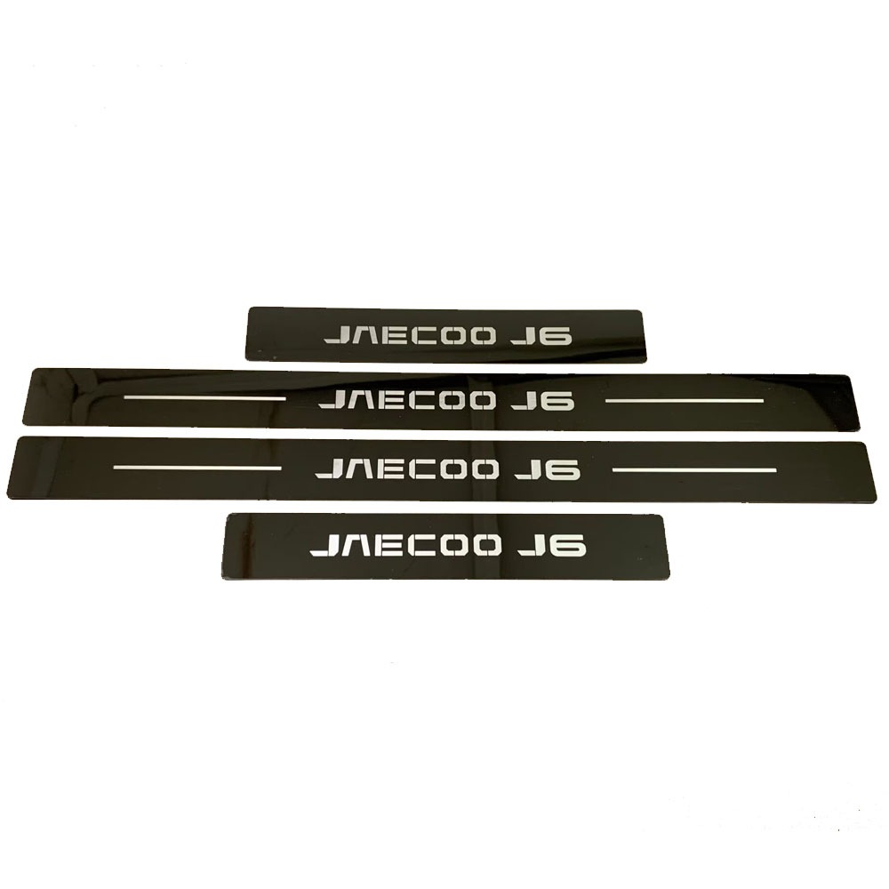 แถบธรณีประตูด้านข้างสําหรับ Jaecoo J6 6 รถอุปกรณ์เสริม 2024-2025 สแตนเลสประตู Sill Scuff แผ่น Protector
