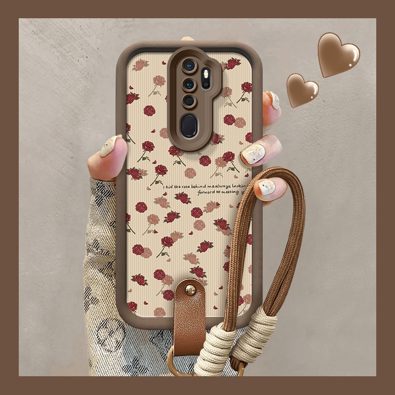 ซิลิโคนปกอ่อนการ์ตูนหนังเคสโทรศัพท์สายคล้องมือโทรศัพท์ป้องกันการหล่นฝาครอบป้องกันเหมาะสําหรับoppo A9 2020/A5 2020/A11X/A11