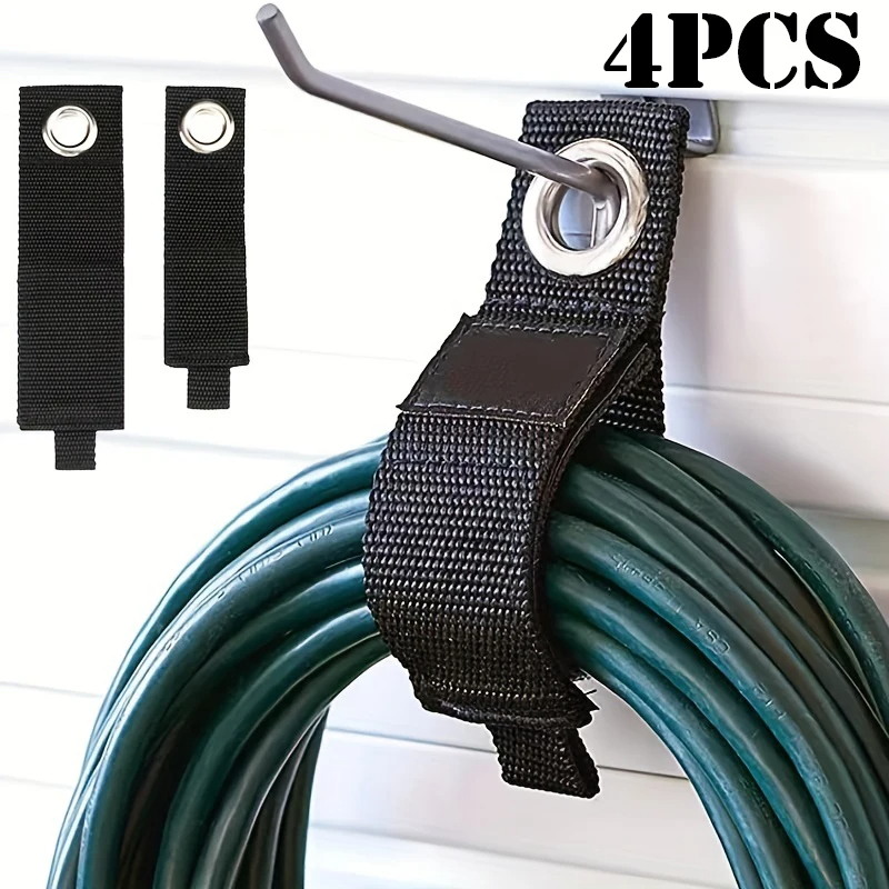 3/4pcs Heavy-Duty Storage Straps Reusable Extension Cord Organizer Cable Ties ท่ออุปกรณ์เสริมผู้ถือโรงรถองค์กร