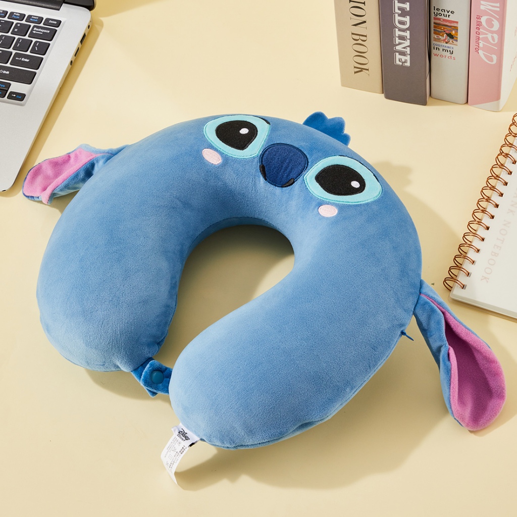 Miniso Lilo & Stitch หมอนตุ๊กตาคอรูปตัว U นุ่มสบายสําหรับเดินทาง (Stitch)