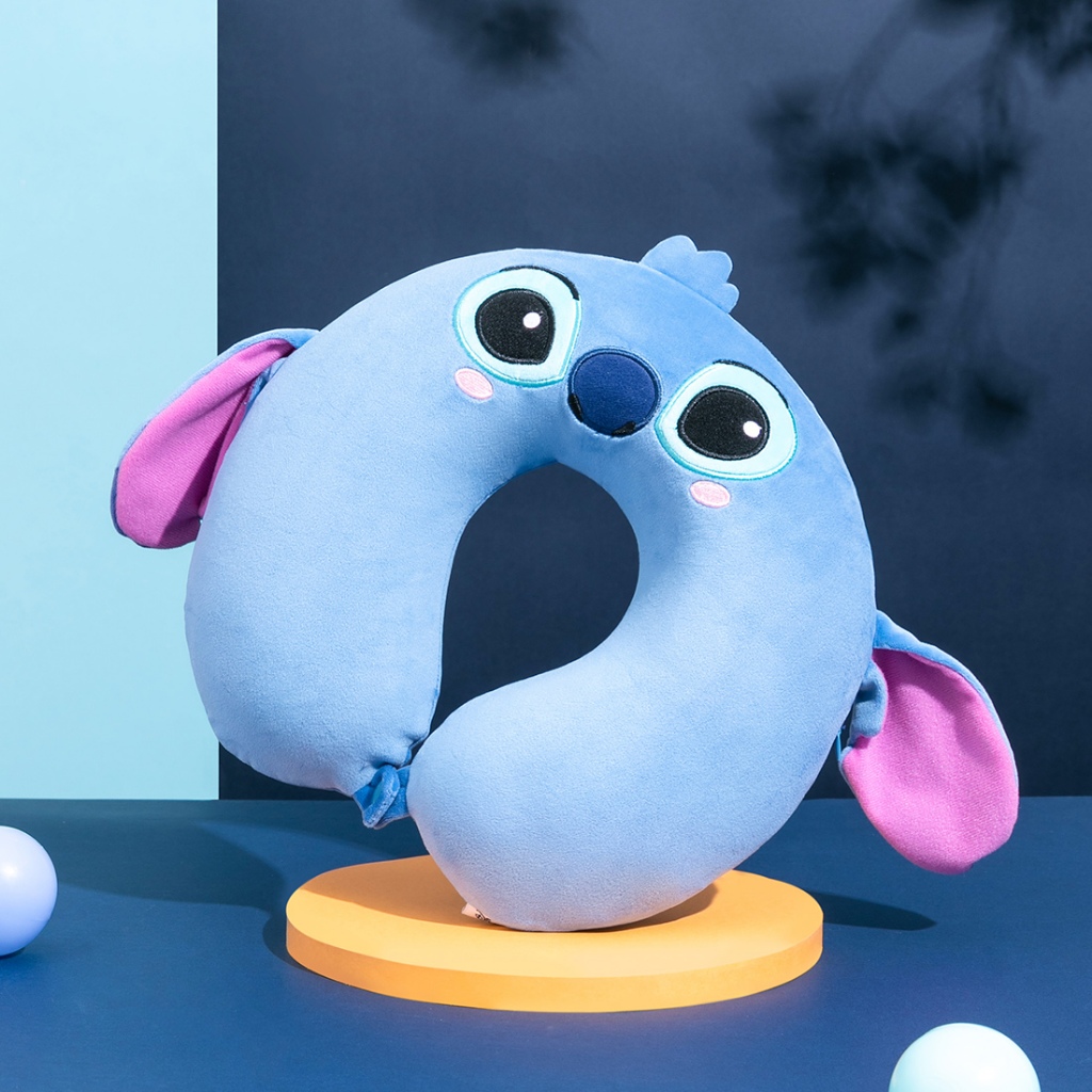 Miniso Lilo & Stitch หมอนตุ๊กตาคอรูปตัว U นุ่มสบายสําหรับเดินทาง (Stitch)