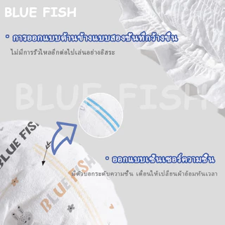 Blue fish Baby Pull Up Pants ผ้าอ้อมเด็กแบบใช้แล้วทิ้ง 50 ชิ้นกางเกงผ้าอ้อมสําหรับผ้าอ้อมเด็ก