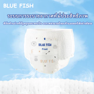 Blue fish Baby Pull Up Pants ผ้าอ้อมเด็กแบบใช้แล้วทิ้ง 50 ชิ้นกางเกงผ้าอ้อมสําหรับผ้าอ้อมเด็ก