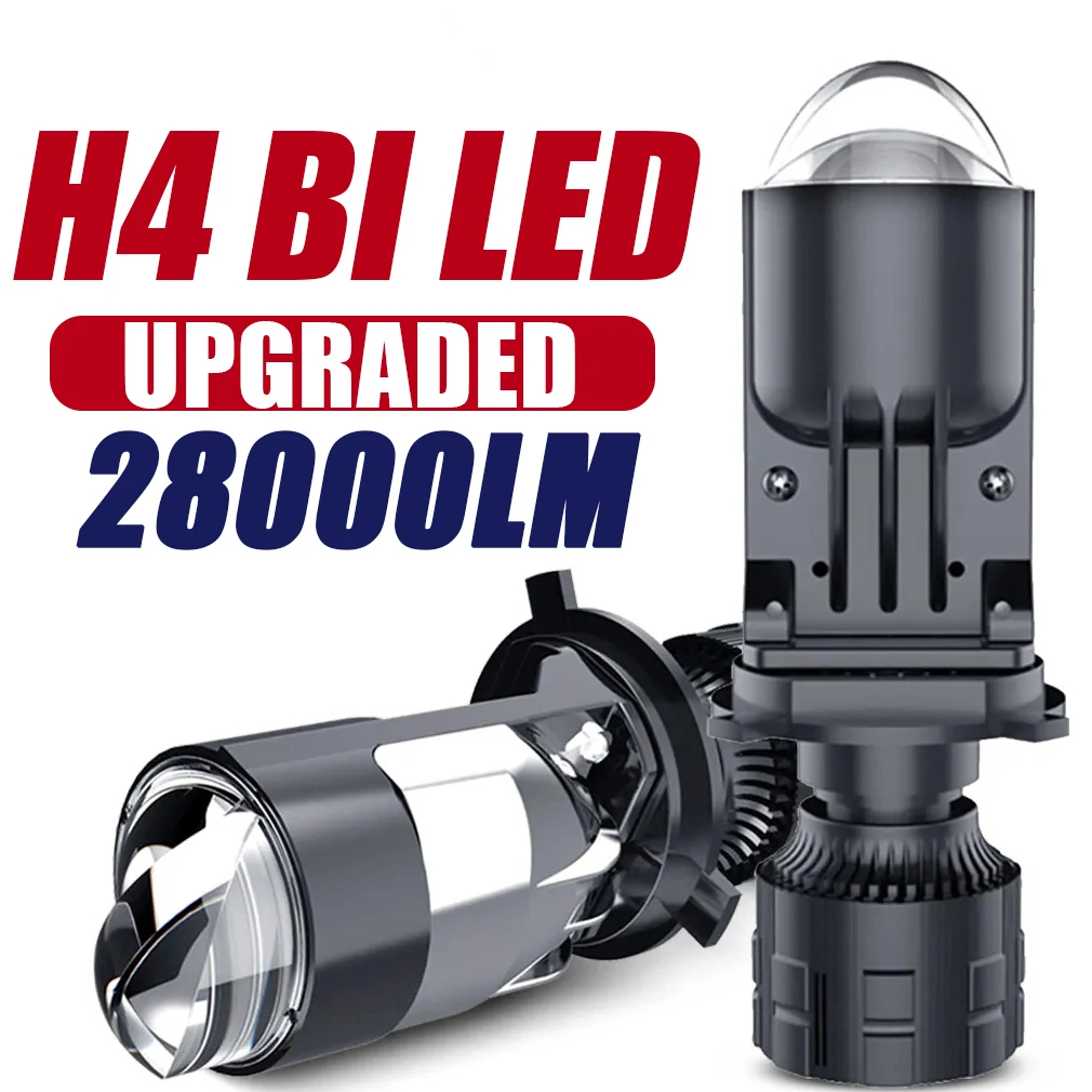 RHD 160w 28000LM โคมไฟอัตโนมัติ Mini เลนส์ LED H4 9003 HIB2 หลอดไฟไฟหน้ารถจักรยานยนต์ Dual โปรเจคเตอร์ Len LED ยานยนต์ Moto 12V 24V