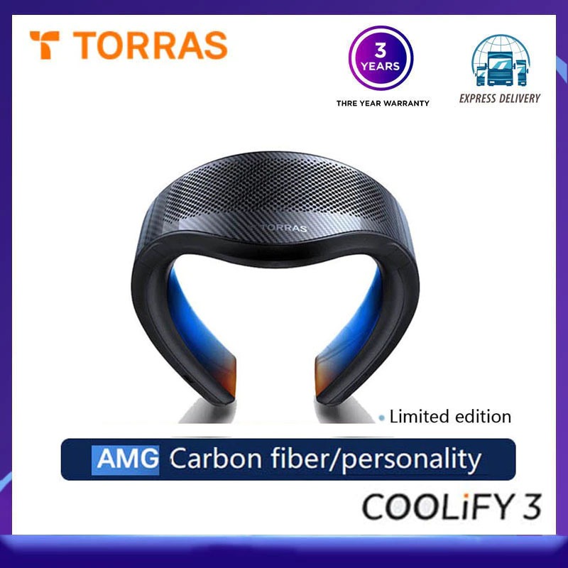 [in stock]Torras coolify 3 neck hanging air conditioning cooling neck hanging fan portable intelligent wearable neck hanging semiconductor outdoor silent small cool air blade cooli