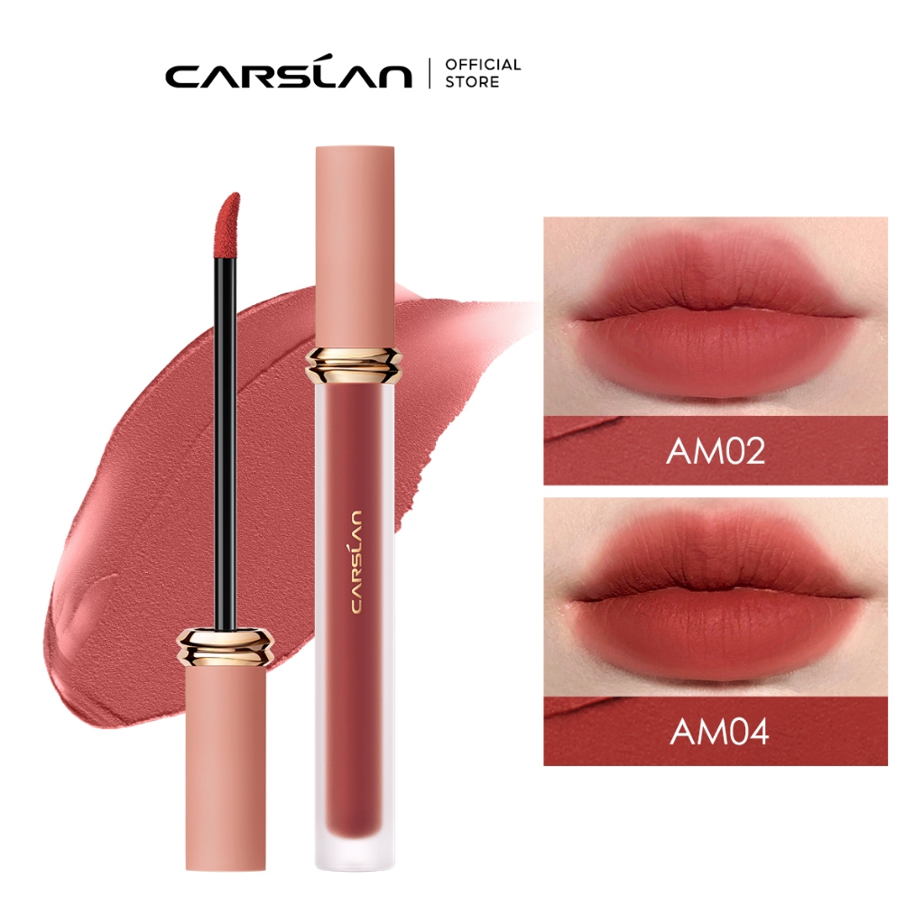 ลิปทินท์จูบหวาน Carslan เทคโนโลยีบดผง สีเข้มและติดทน ซ่อนริ้วรอย ไม่แห้ง 1.7g