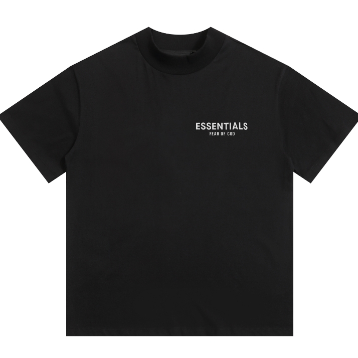 Fear OF GOD Double Line ESSENTIAL Autumn Small Letter พิมพ์เสื้อยืดแขนสั้นสําหรับผู้ชายและผู้หญิง