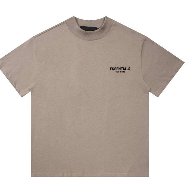 Fear OF GOD Double Line ESSENTIAL Autumn Small Letter พิมพ์เสื้อยืดแขนสั้นสําหรับผู้ชายและผู้หญิง