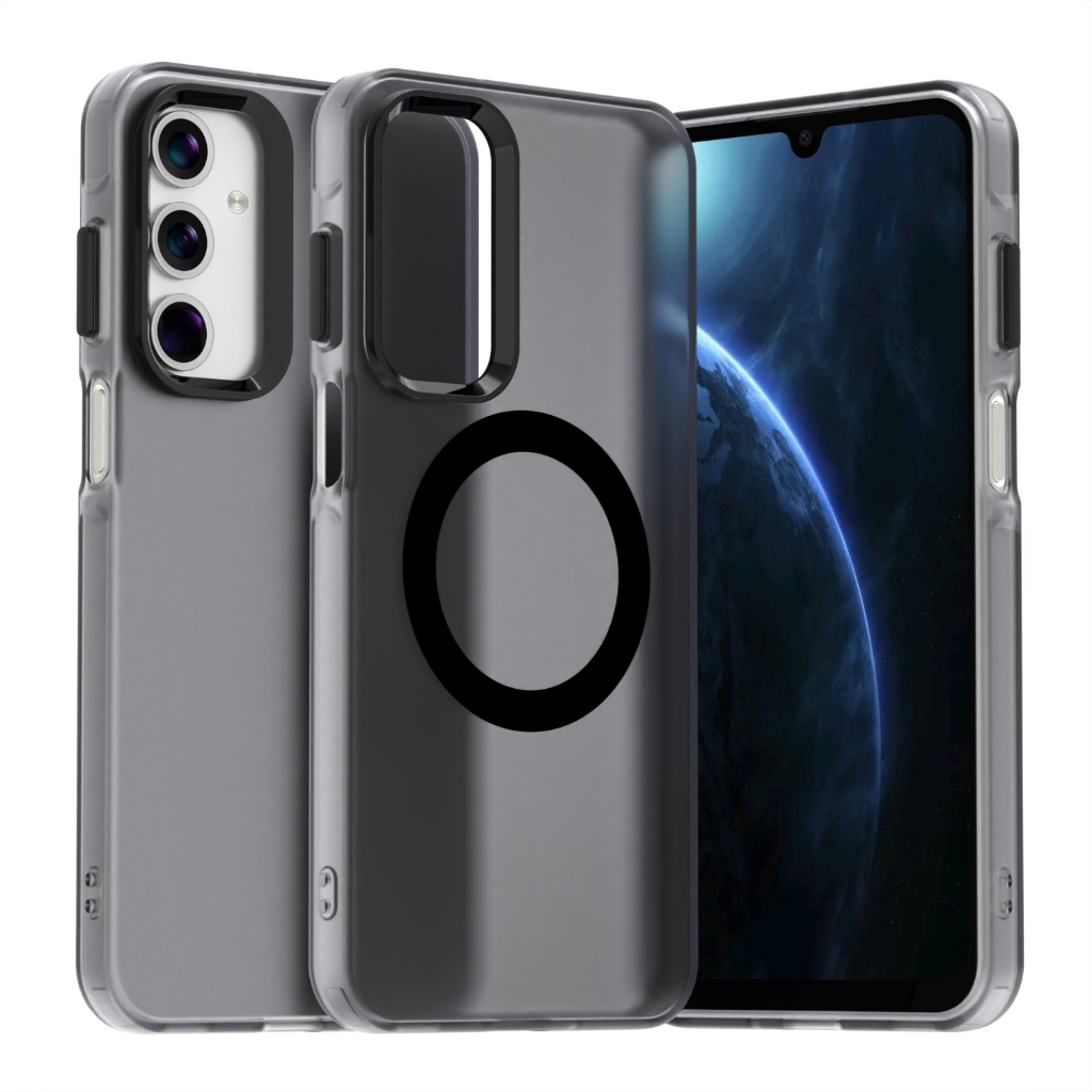 Strong Magnetic Hard สําหรับ Samsung Galaxy A55 A35 A25 A16 A15 A05S A05 A06 4G 5G กรณีโปร่งแสง Matte กลับฝาครอบป้องกัน Anti-Scratch กันกระแทกเคสโทรศัพท์