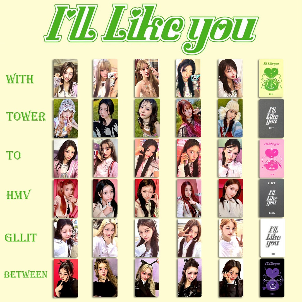 ILLIT Photocard Album ILL LIKE YOU การ์ดสุ่ม Photocard Magnetic