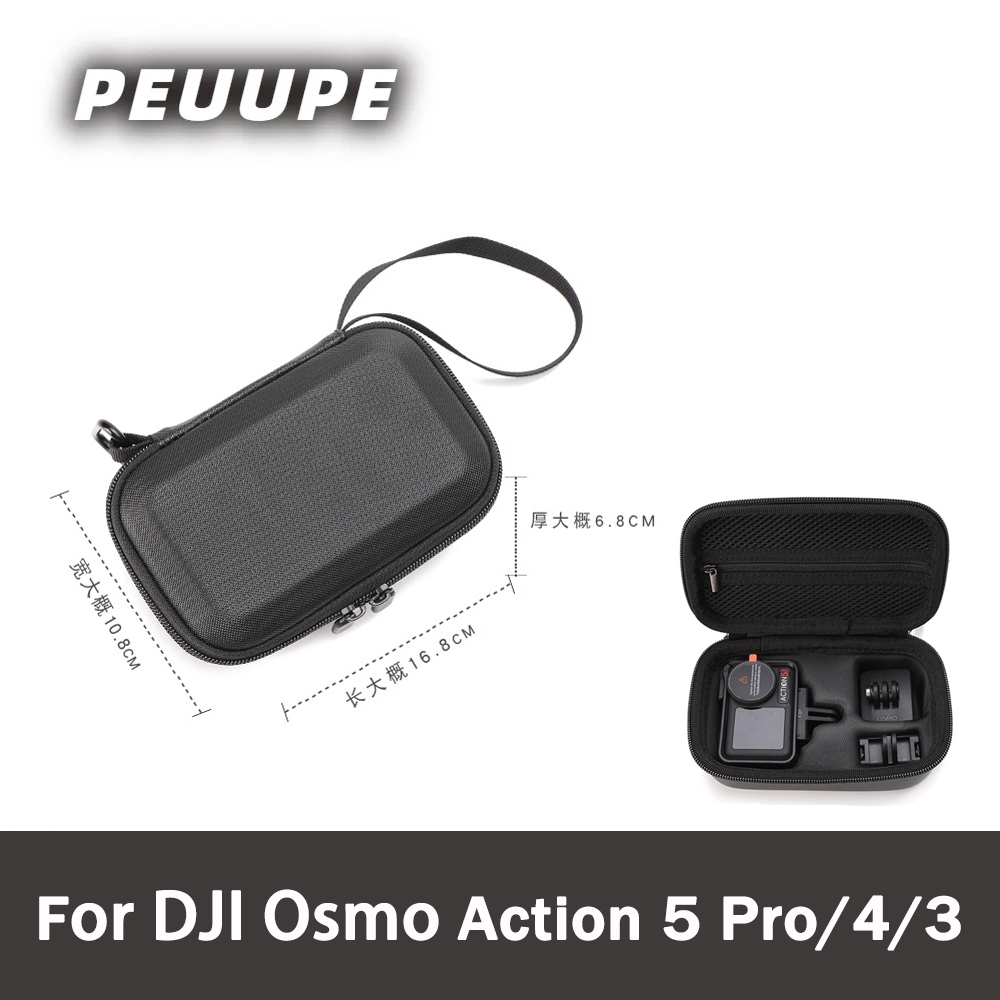 กระเป๋ากล้องกีฬาสําหรับ DJI Osmo ACTION 5 Pro/4 Solo กระเป๋าเก็บของแบบพกพา ACTION 3/4 กล่องเก็บอุปกรณ์เสริม