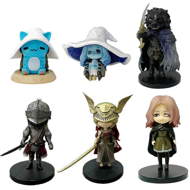 1 ชิ้นเกม Elden แหวนรูป Melina Ranni Malenia Blade of Miquella Blaidd the Half-Wolf Ranni Cat รุ่น Q PVC ตัวเลขการกระทําตุ๊กตาของเล่น