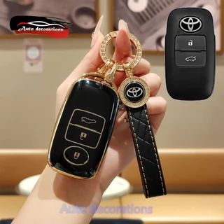 เคสกุญแจรถ Toyota YARIS 3 ปุ่ม Toyota raize avanza YARIS ativ/vios/YARIS CROSS ฝาครอบกุญแจ