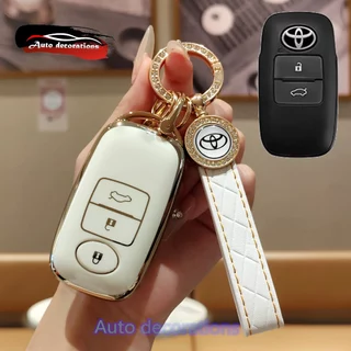 เคสกุญแจรถ Toyota YARIS 3 ปุ่ม Toyota raize avanza YARIS ativ/vios/YARIS CROSS ฝาครอบกุญแจ