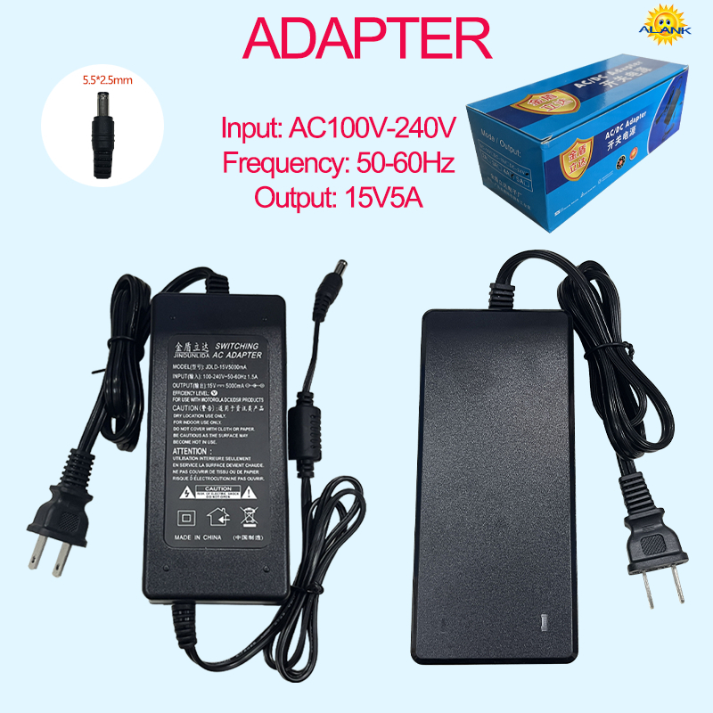 หม้อไฟฟ้า AC to DC อะแดปเตอร์ Adapter 15V5A  5.5x2.5 มม.