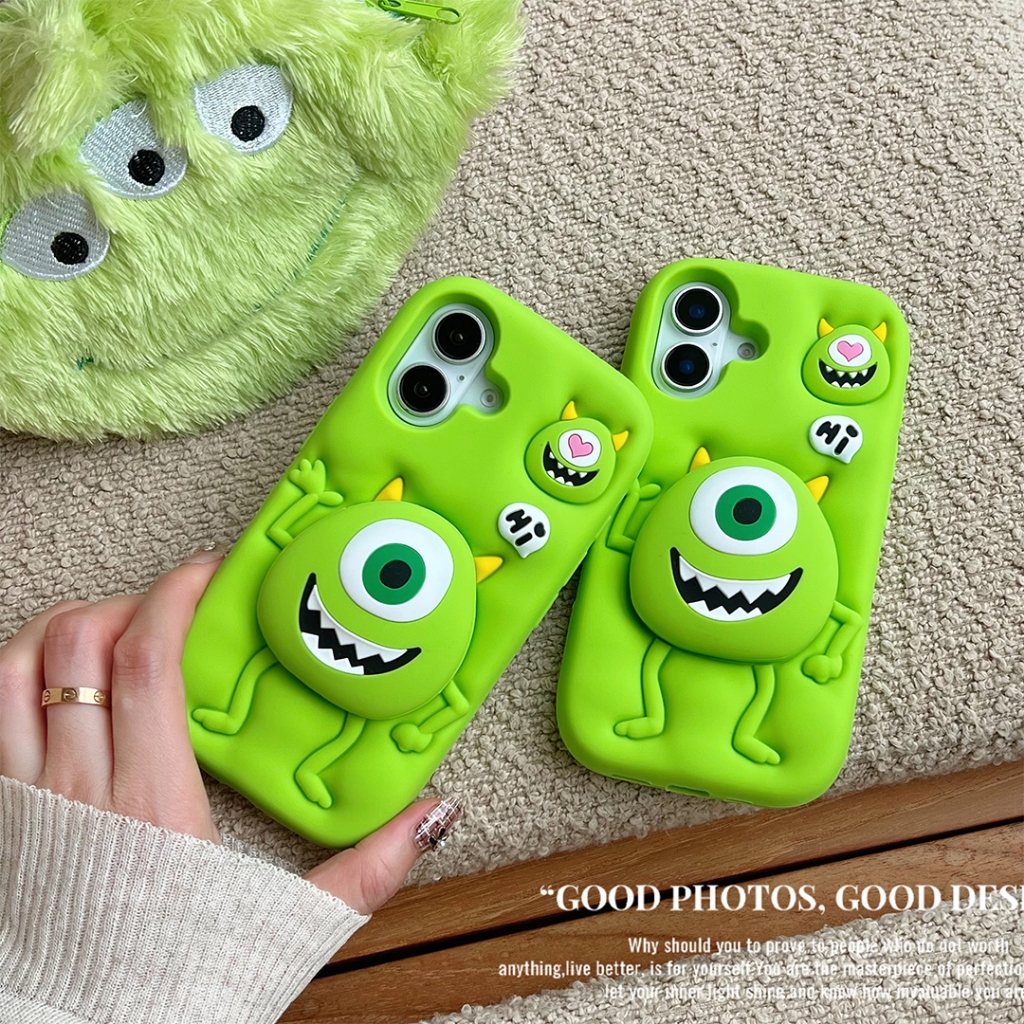 Monster iPhone 16 16 Pro 15 Pro Max 12 Pro Max 13 13 Pro 13 Pro Max 14 Pro Max Case Soft TPU Silicon Back Stand Case Full Protection เคสมือถือ