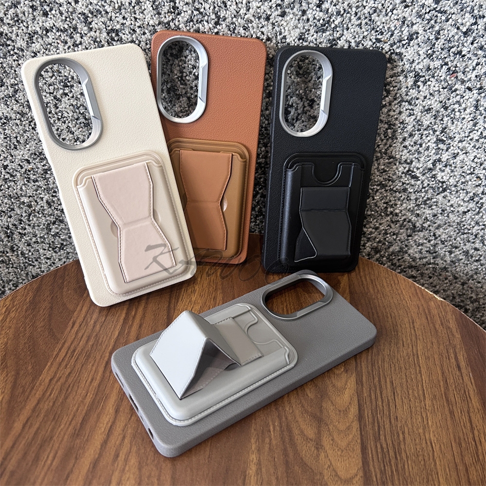 Oppo A58 A78 A38 A18 A60 A17 A17K 4G หนังช่องเสียบการ์ดผิวกระเป๋าสตางค์ขาตั้ง Soft TPU ฝาครอบ
