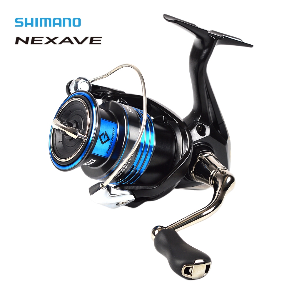 Shimano Original 2021 Original NEXAVE Spinning Fishing Reel 5.0:1-6.2:1 อัตราทดเกียร์ 3 + 1BB 1000-5000 AR-C Spool น้ําเค็มตกปลาน้ําจืด Reel Tackle