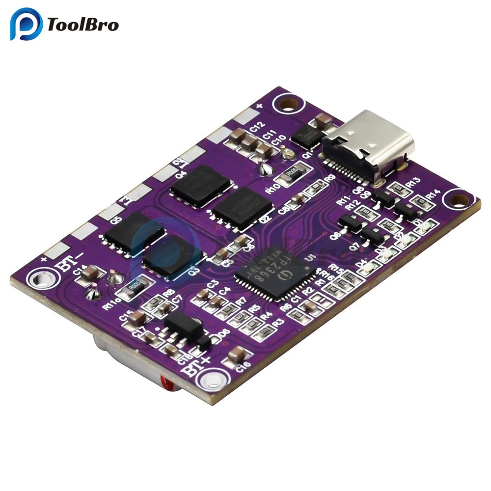 Ip2368 Bidirectional 100w Fast Charging โมดูล Buck-Boost อินเทอร์เฟซ Type-c 4S แบตเตอรี่ลิเธียม High-Power Fast Charging Board