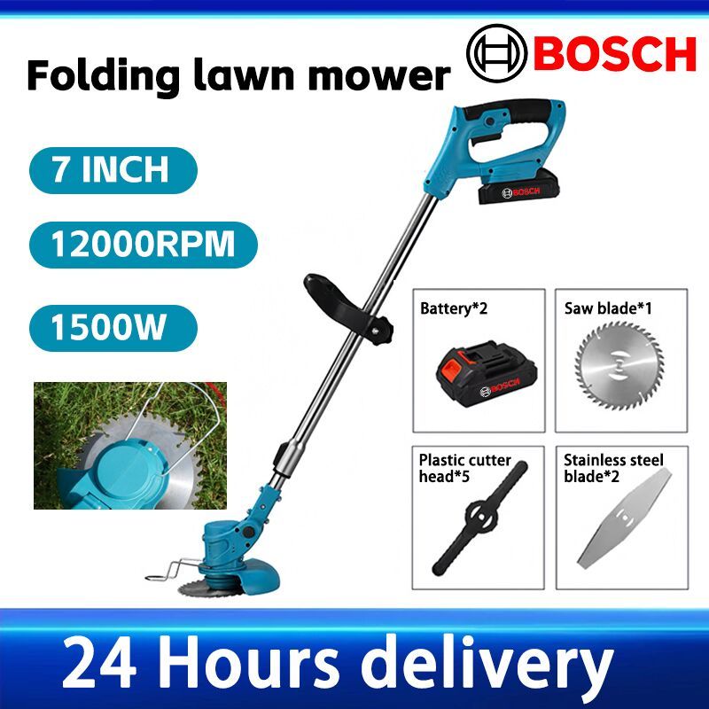 Bosch ใหม่พับ mesin rumput เครื่องตัดหญ้าไร้สาย 9980VF ไฟฟ้า Pemobetong rumput สนามหญ้า Mowe ชาร์จเค