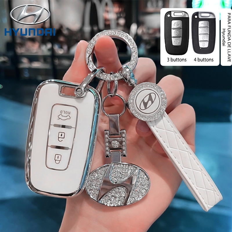 ฝาครอบกล่องกุญแจรถ Hyundai เหมาะสําหรับ Hyundai creta/ix35/eltra TPU พวงกุญแจรถ