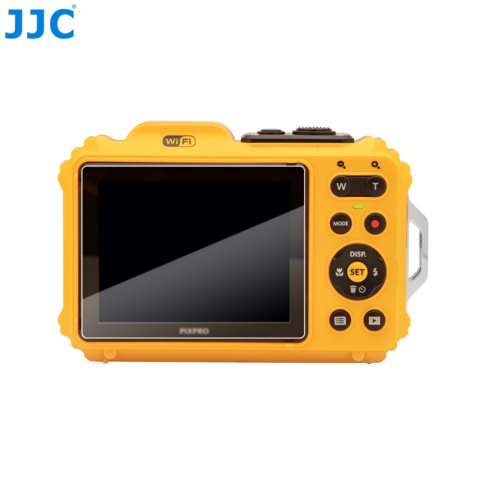 JJC ฟิล์มกระจกนิรภัยกันรอยหน้าจอ (2 ชิ้น) สําหรับกล้อง Kodak PIXPRO WPZ2 & Pentax WG-1000 กล้อง Anti-Fingerprint LCD ฟิล์ม