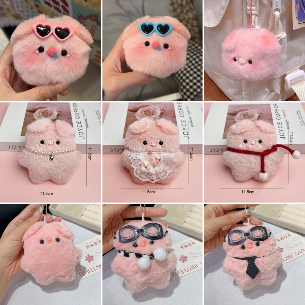 [strysingoin] พวงกุญแจตุ๊กตาน่ารัก Little Fresh ตลกกระเป๋าจี้ของเล่นเด็กของขวัญวันเกิดหมูขนาดเล็กพวงกุญแจ TH