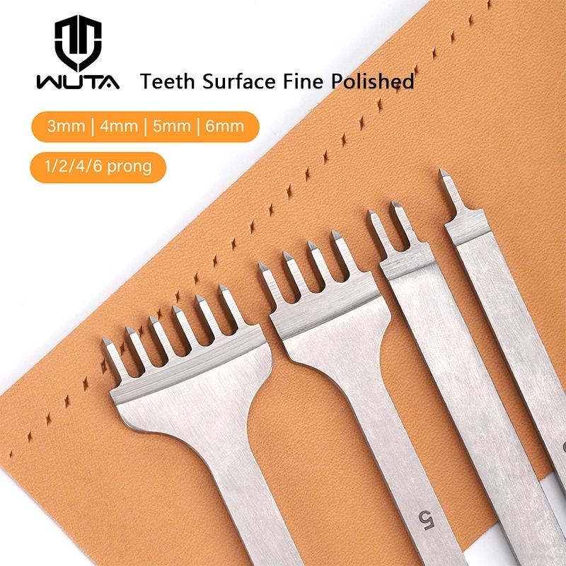 WUTA สิ่วหนัง 3/4/5/6 มม. เหล็กเจาะเพชร เครื่องมือเจาะหนัง เจาะรูเย็บ Leather Chisel Stitching Puncher