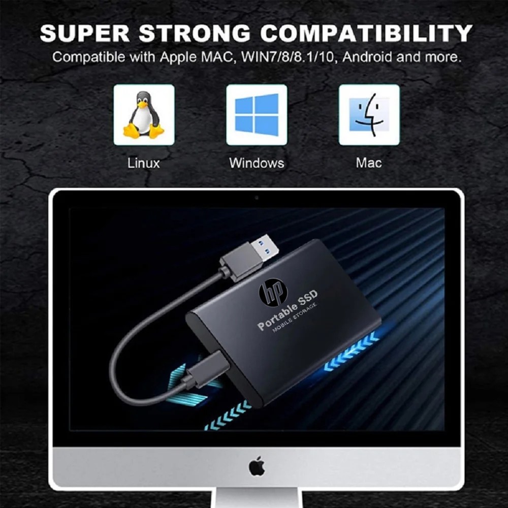 128tb แบบพกพา SSD 64TB ฮาร์ดดิสก์ภายนอก 32TB แฟลชไดรฟ์สําหรับการจัดเก็บข้อมูล 16TB 8TB 4TB Moblie ฮาร์ดดิสก์สําหรับแล็ปท็อปเดสก์ท็อปข้อมูลเก็บหน่วยความจําแฟลชดิสก์ ราคา ถูกที่สุด ดีลบีเคเค แกลเลอรีภาพที่ 5