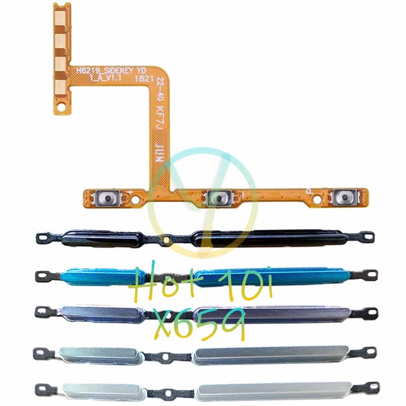 Power Volume Flex สําหรับ Infinix Hot 10i X659B X658B PR652B X658E PR652C เปิด/ปิดปุ่มสวิทช์ Flex Ri