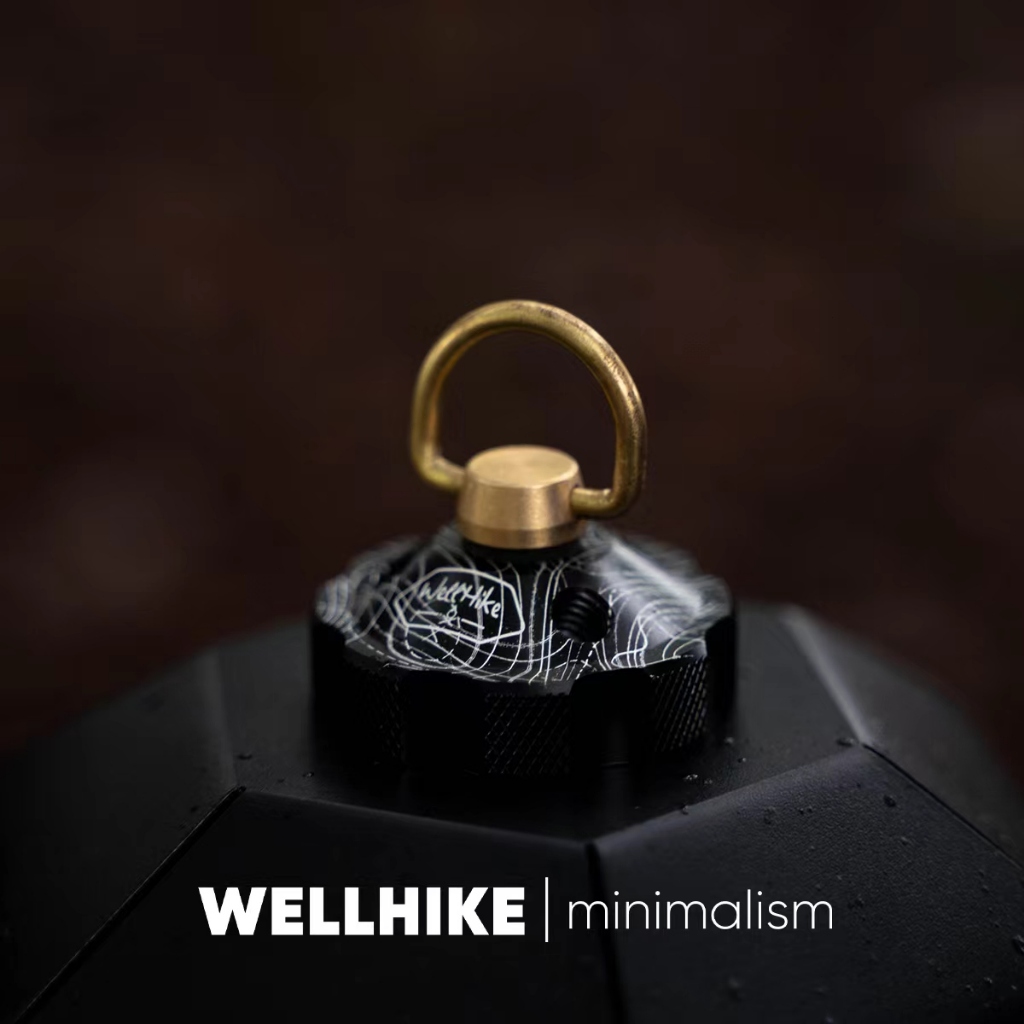 Wellhike ฝาปิดถังแก๊สแม่เหล็ก Blackened Anti-dust ฝาปิดถังแบน 1/4 อินเทอร์เฟซ Universal อลูมิเนียมอัลลอยด์ผู้ถือโคมไฟฐาน