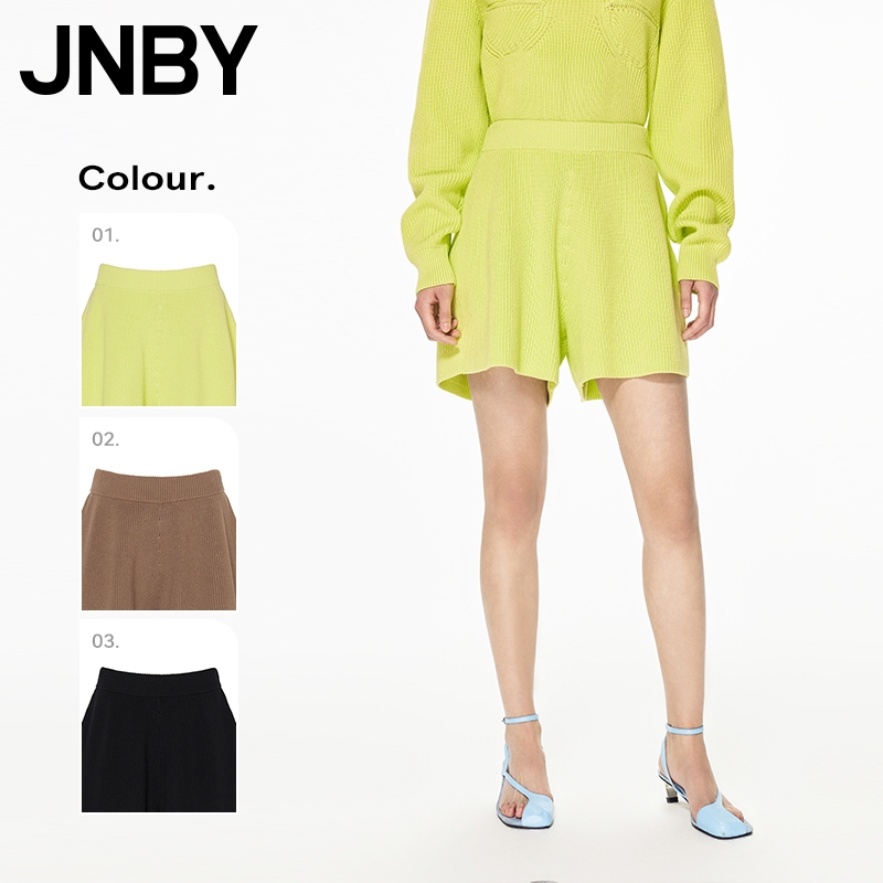 Jnby กางเกงขาสั้นผู้หญิง Comfort Slim Fit ขากว้าง 5N1E14830