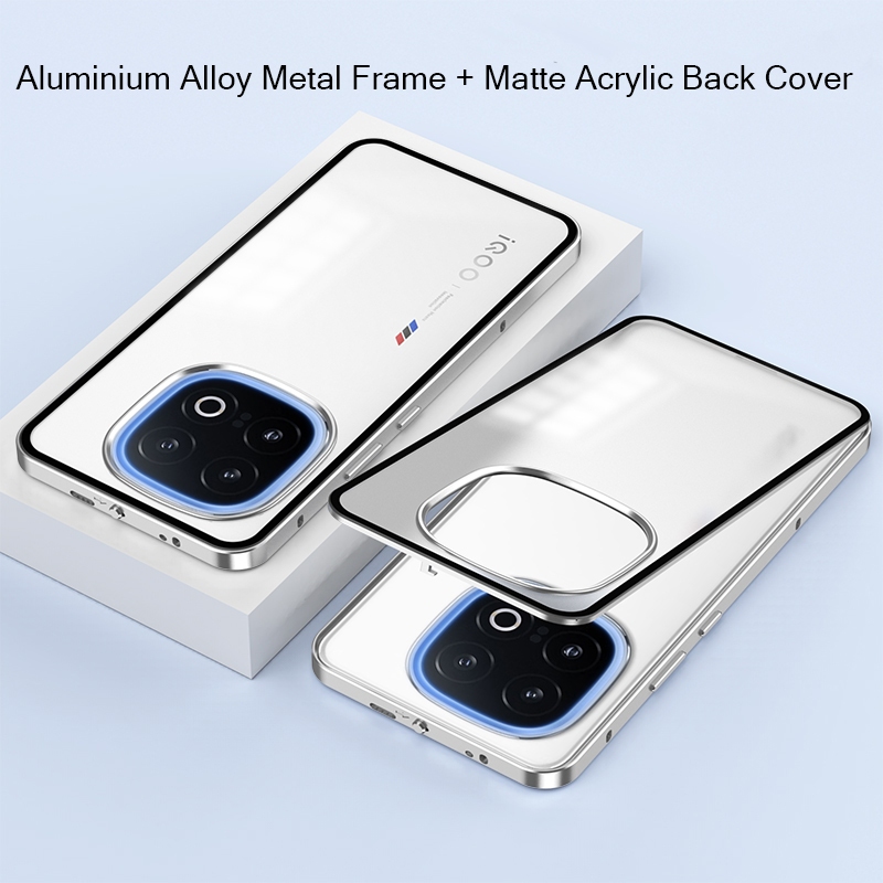 อลูมิเนียมกรอบโลหะกันชนสําหรับ VIVO IQOO 13 5G กรณีอะคริลิคปกหลังกล้องเลนส์ Protector กรณี Funda ปลอก Capa