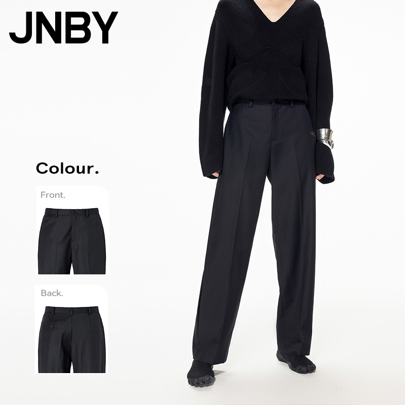 Jnby กางเกงสูทผู้หญิงดีไซน์หลวมตรง 5N1E15510