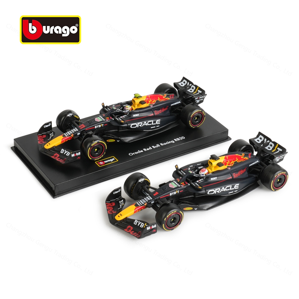 Bburago 1:43 2024 Redbull RB20 F1 สูตรรถ Die Cast ยานพาหนะสะสมของเล่นแข่งรถกล่องอะคริลิค